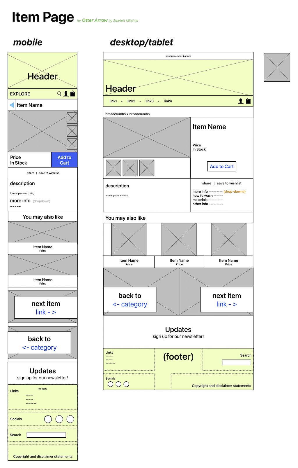 Item (wireframes)